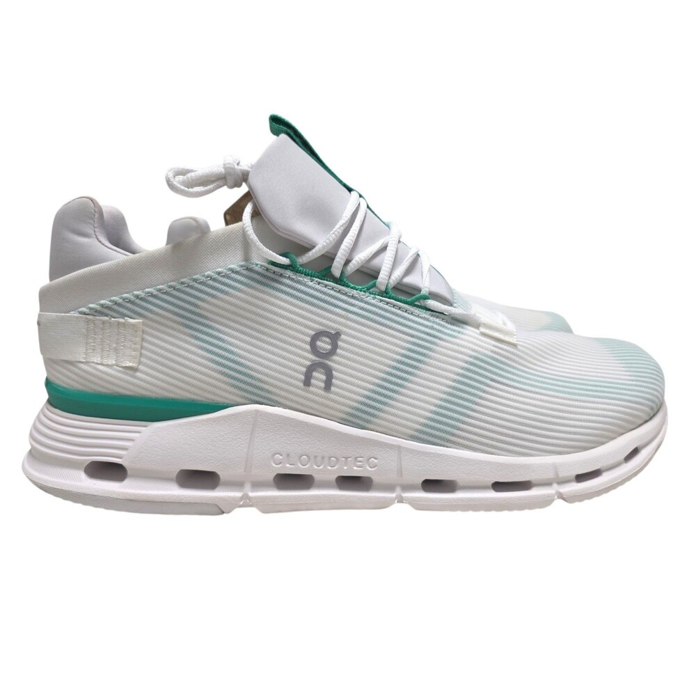 On Cloudnova 3MD12181105 Sneakers - Men's Undyed White Mint - Size 14 - NIB